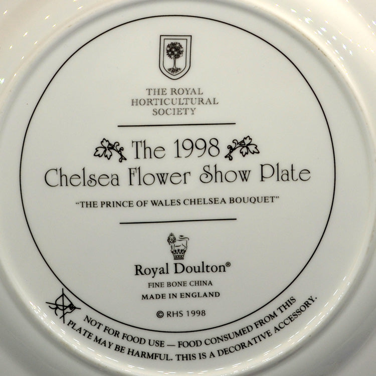 RHS Chelsea Flower Show Royal Doulton China Plate-1998