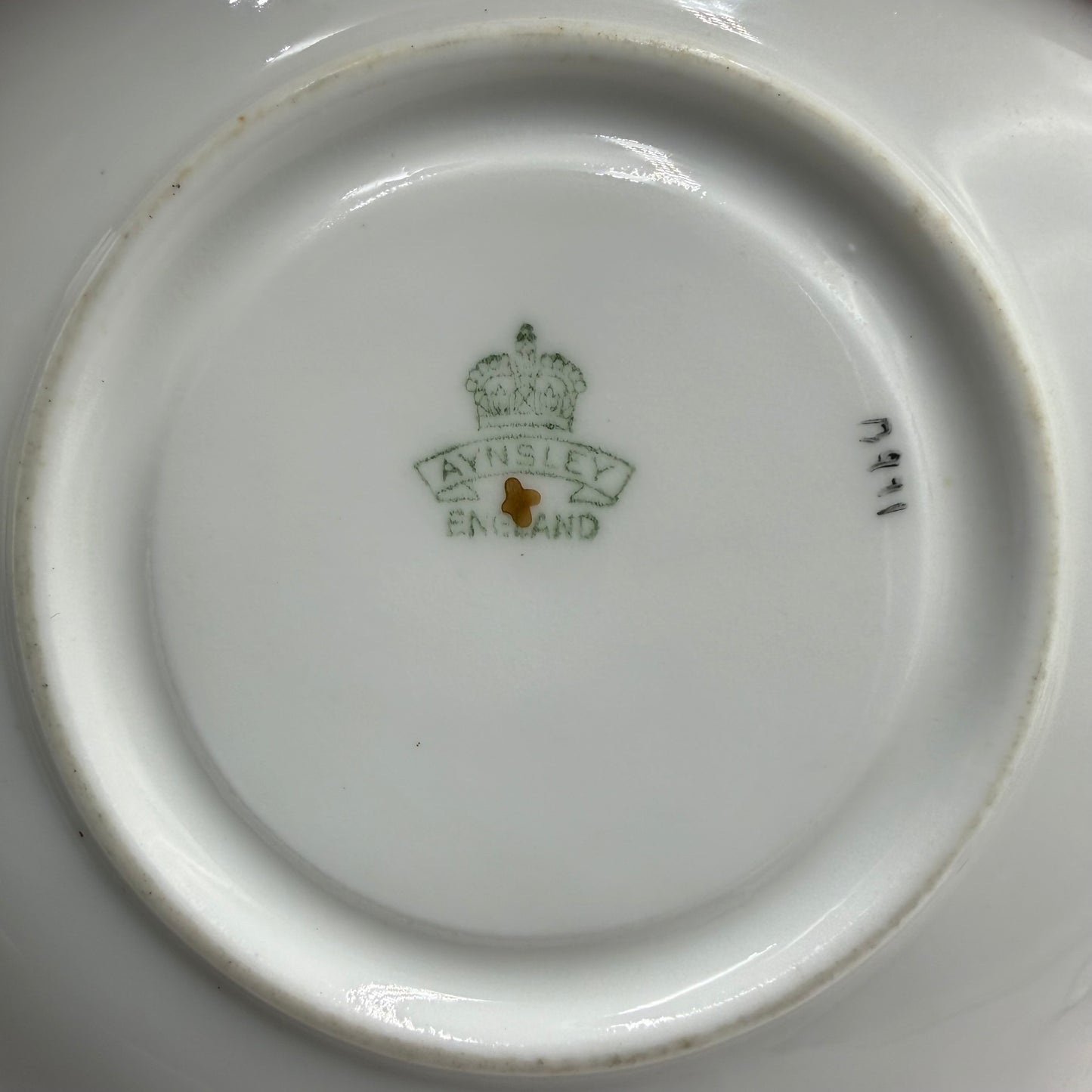 Exquisite Aynsley Open Bowl China 13991 Floral Teacup Saucer & Side Plate
