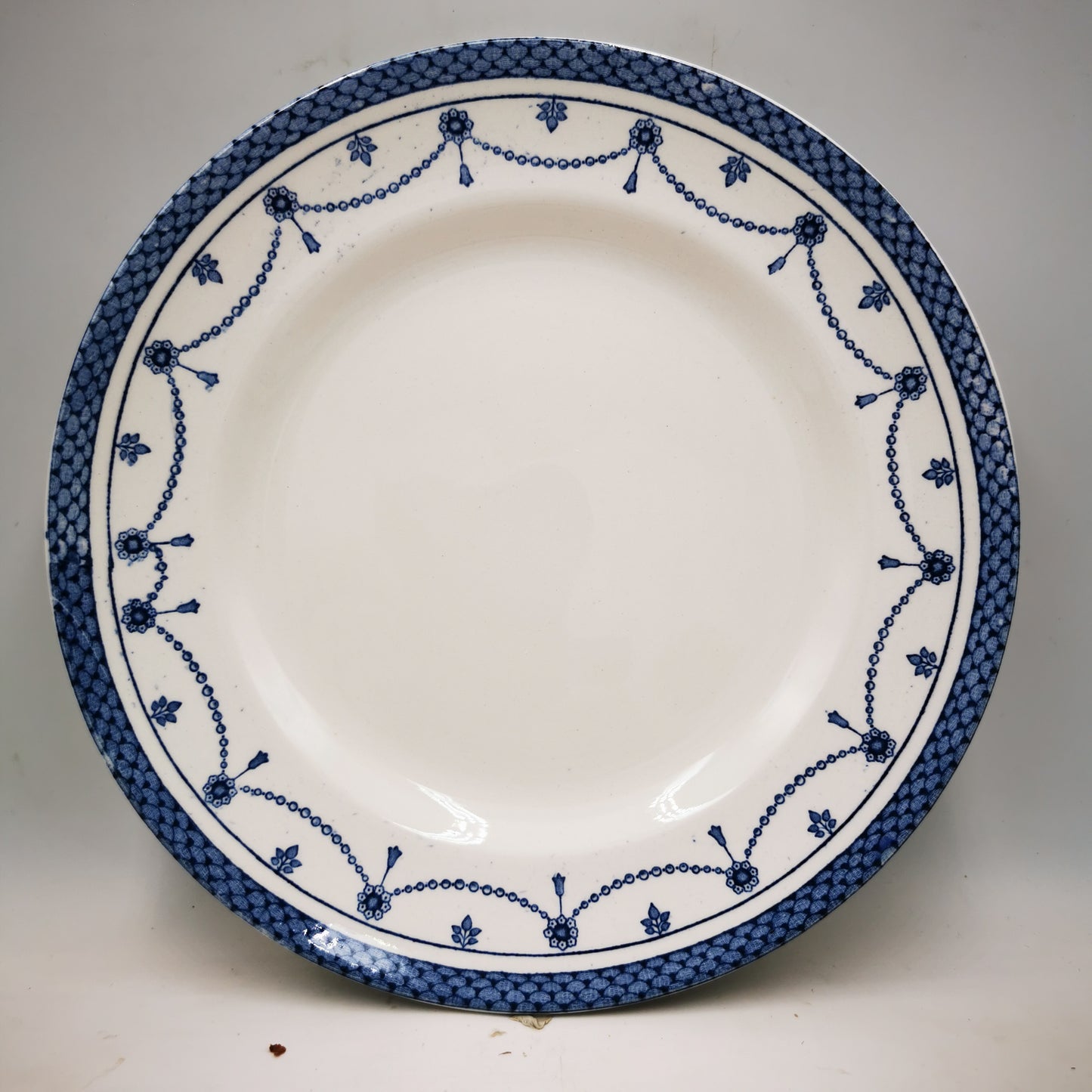 Antique-Thomas-Till-and-Sons-Irene-Blue-and-White-China-Dessert-Plate