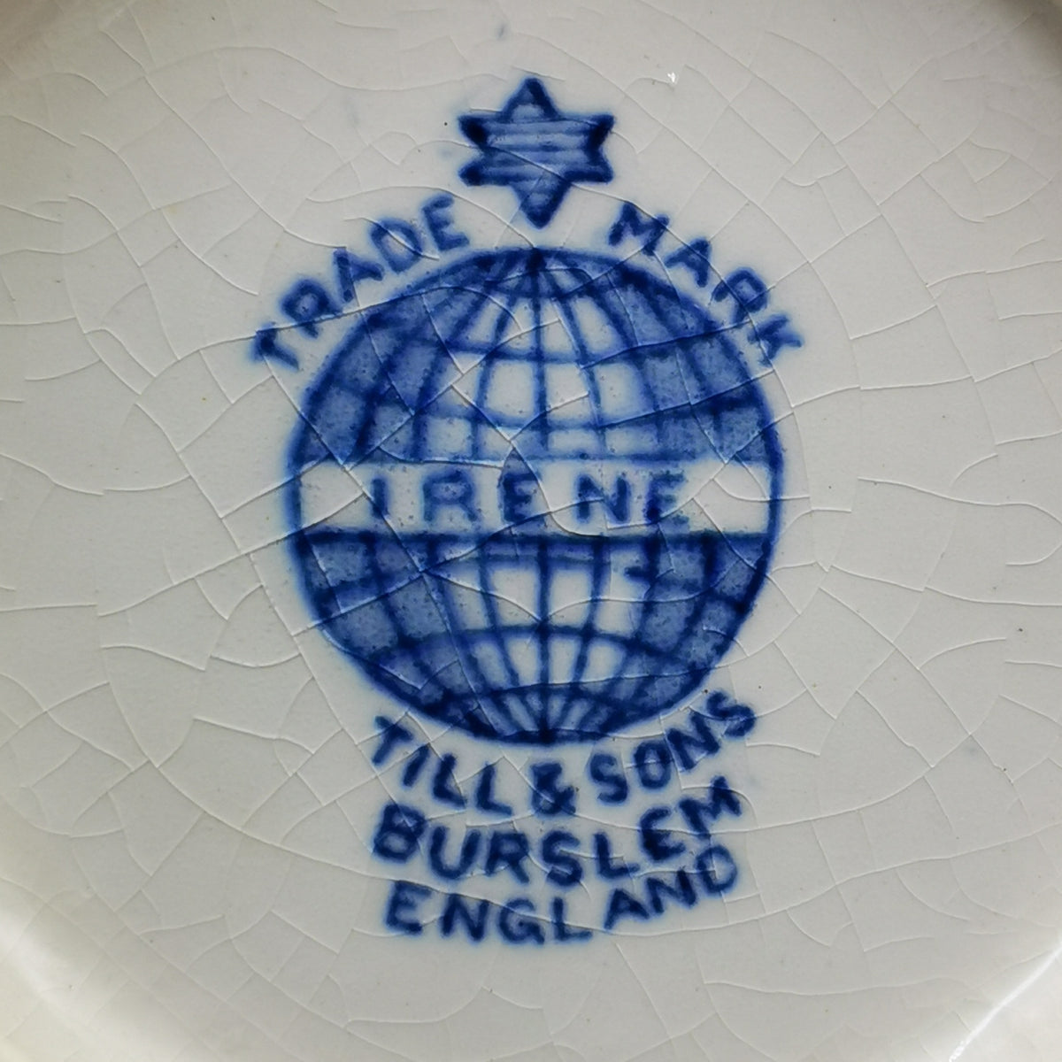 Antique Thomas Till and Sons Irene Blue and White China Milk Jug