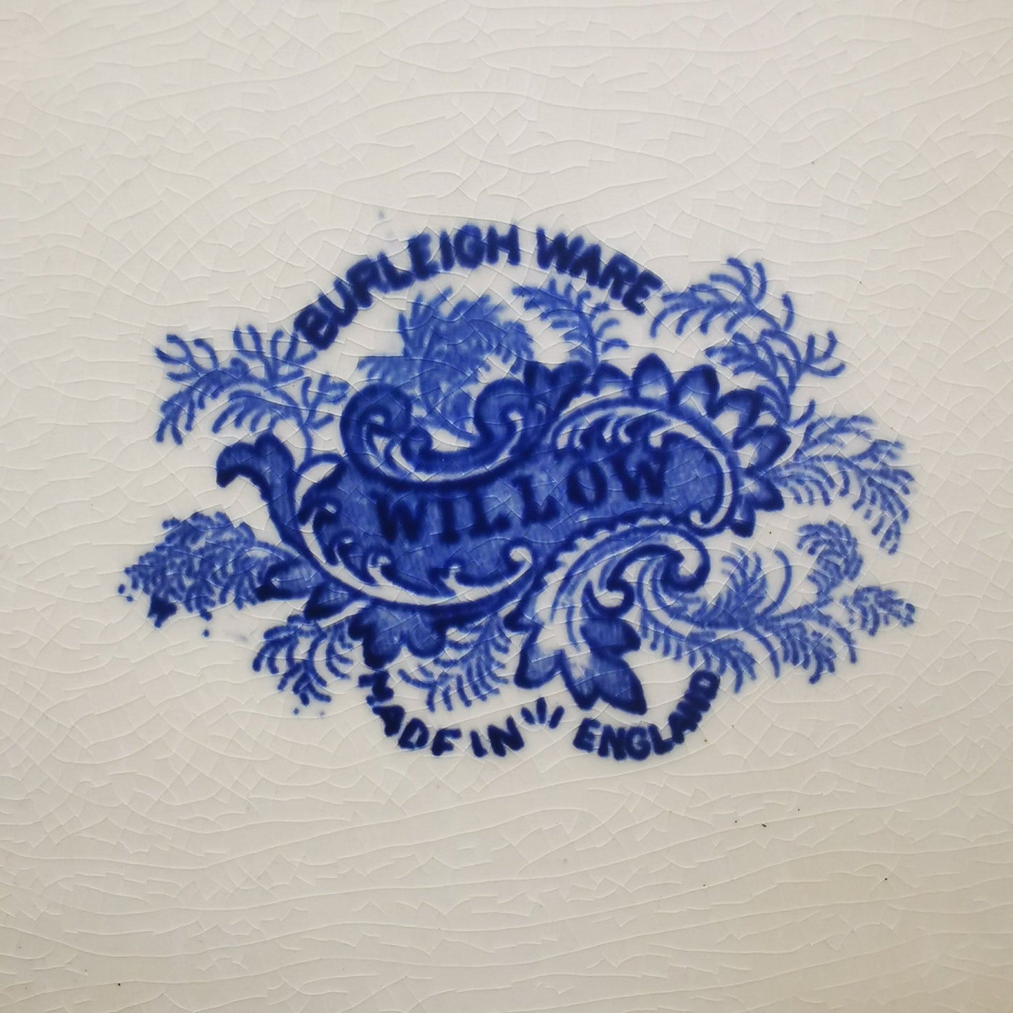 Burgess-&-Leigh-Burleigh-Ware-Blue-and-White-Willow-China-11-3/8th-inch-Platter