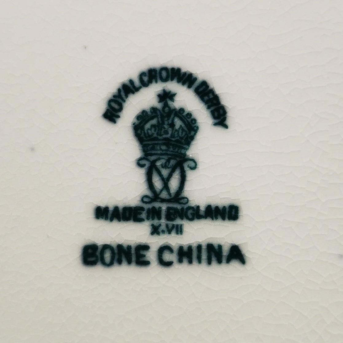 Royal Crown Derby China Blue Aves A1309 11.5-inch Serving Platter 1954