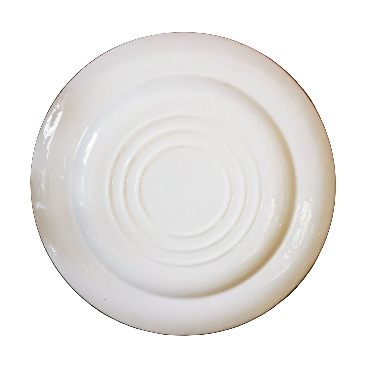 English Ironstone Tableware Red and White China 1986 Calender 9.75-inch Plate