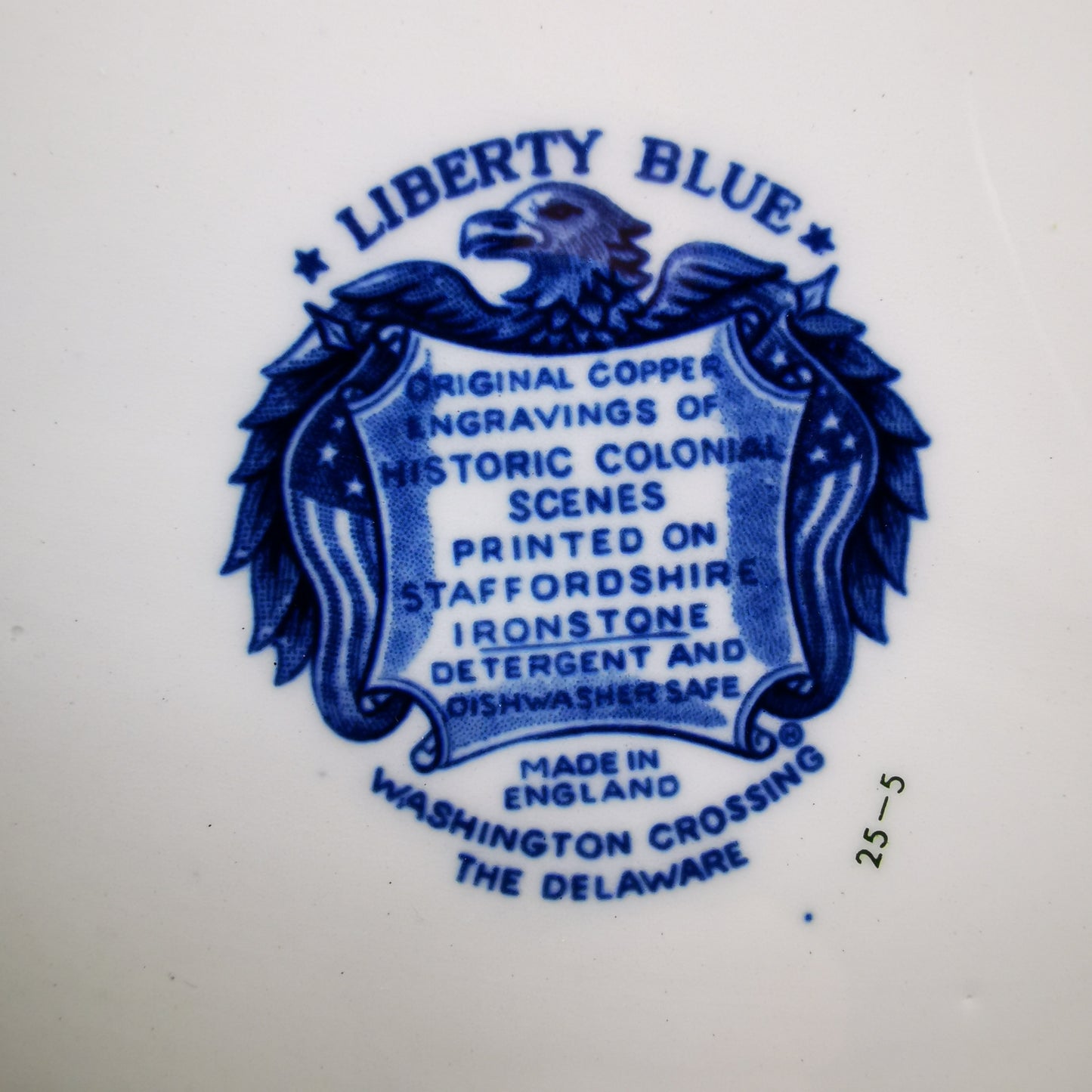 Enoch Wedgwood & Co Liberty Blue and White China Washington Crossing the Delaware Platter