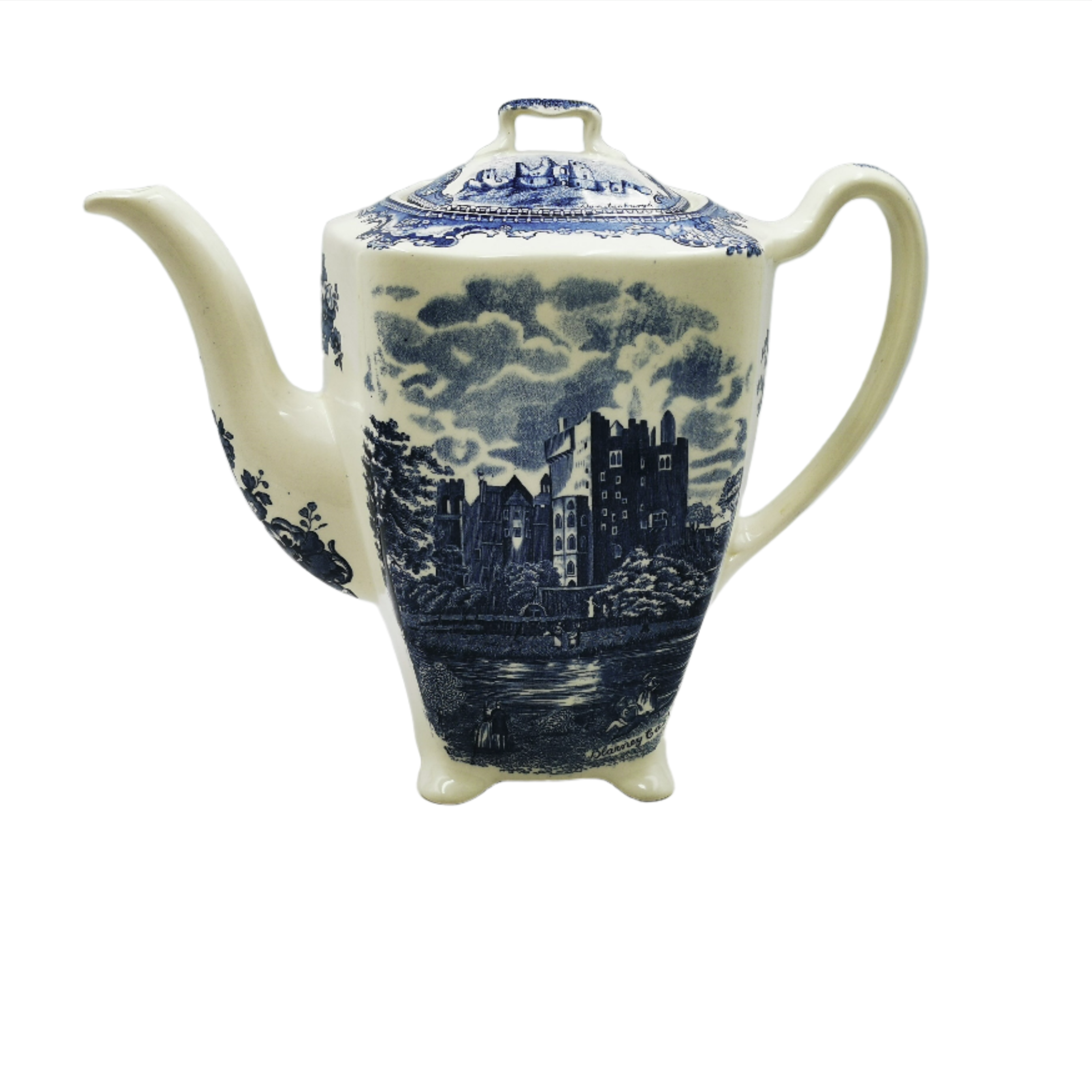 Johnson Bros Blue and White Old Britain Castles Blarney Castle Tea