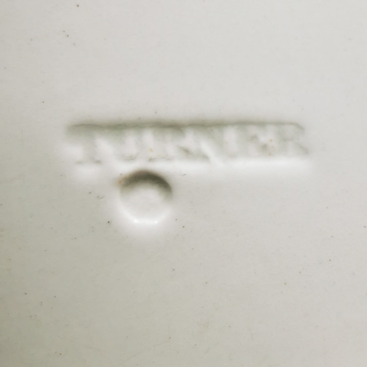 Antique G W Turner Grey and White China 15.5-inch Serving Platter