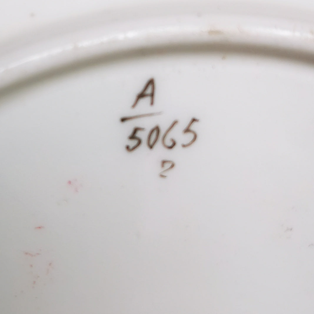 Antique Rose Bud Floral Porcelain and Gilt China Hand Decorated Sugar Bowl