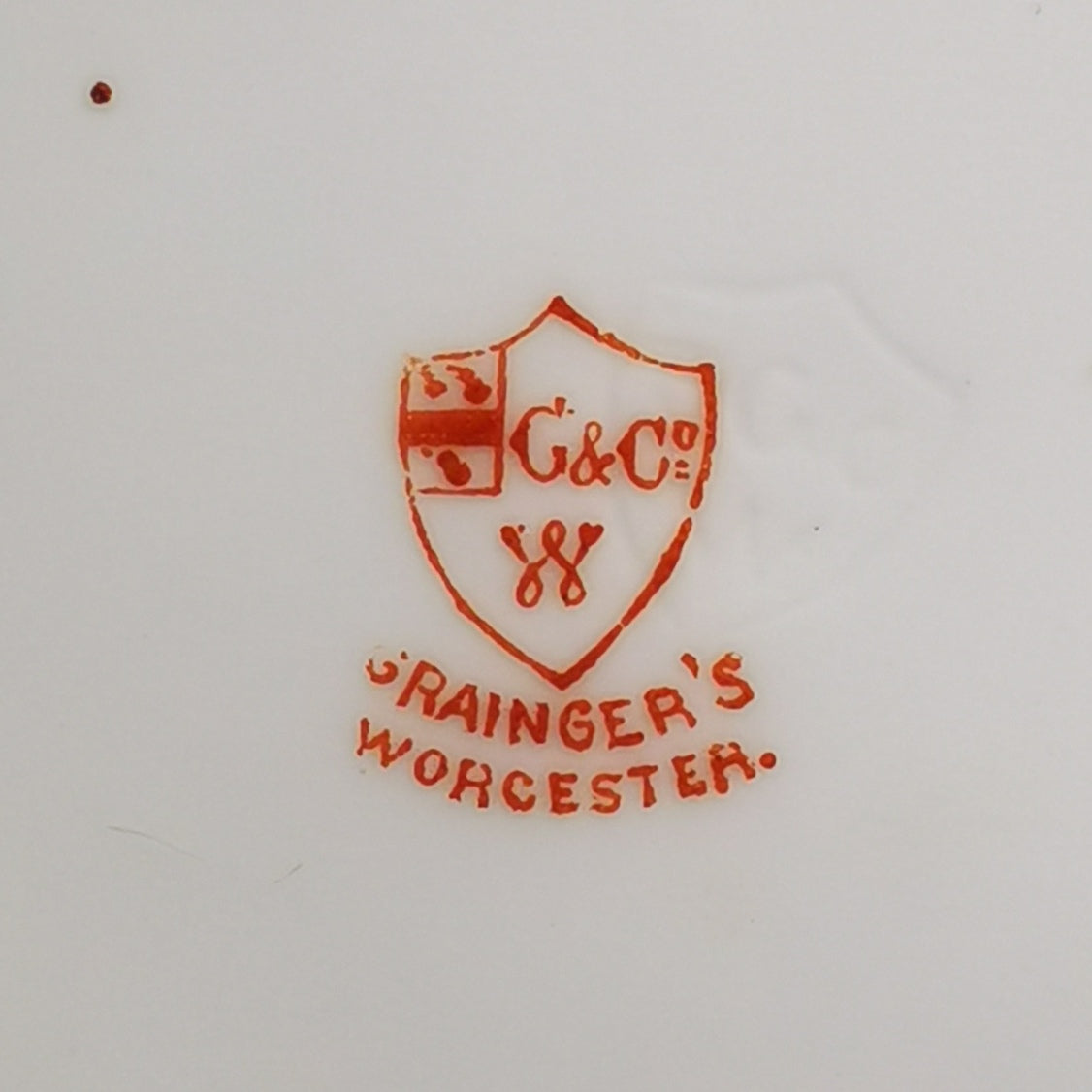 Antique Grainger's Worcester China Two Temples Teacup, Saucer and Side Plate
