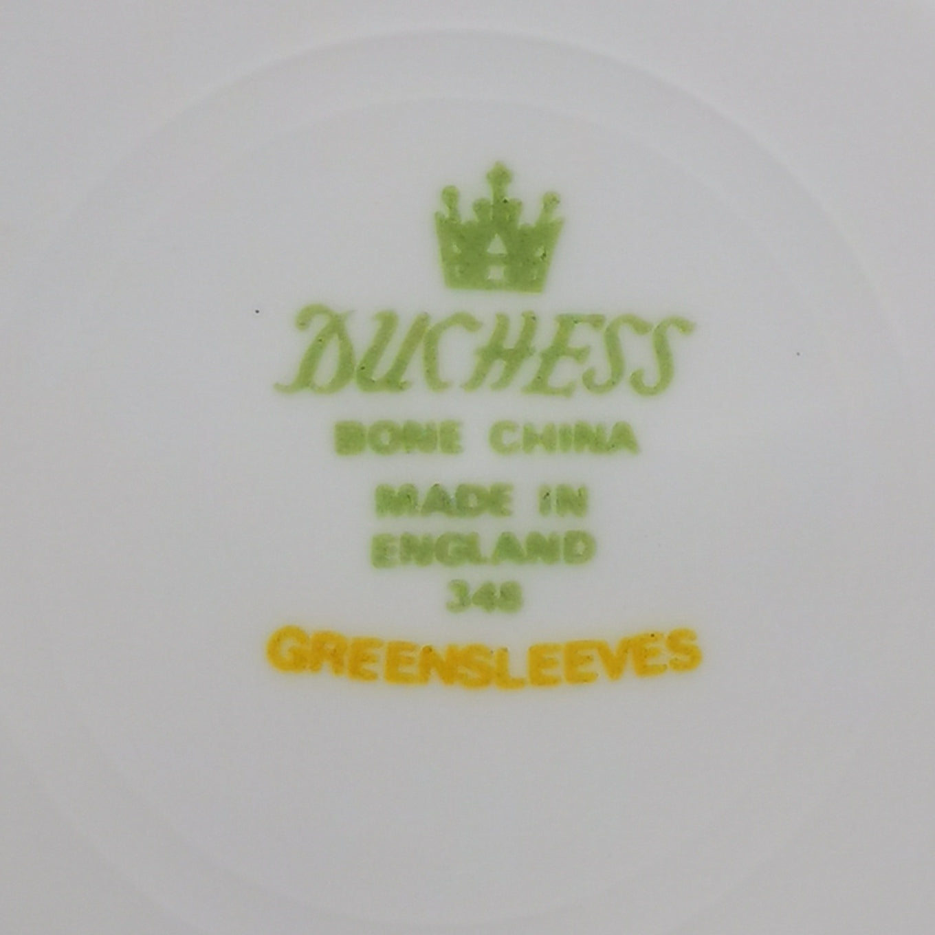 Duchess Greensleeves 348 Bone China Teacup Saucer and Side Plate