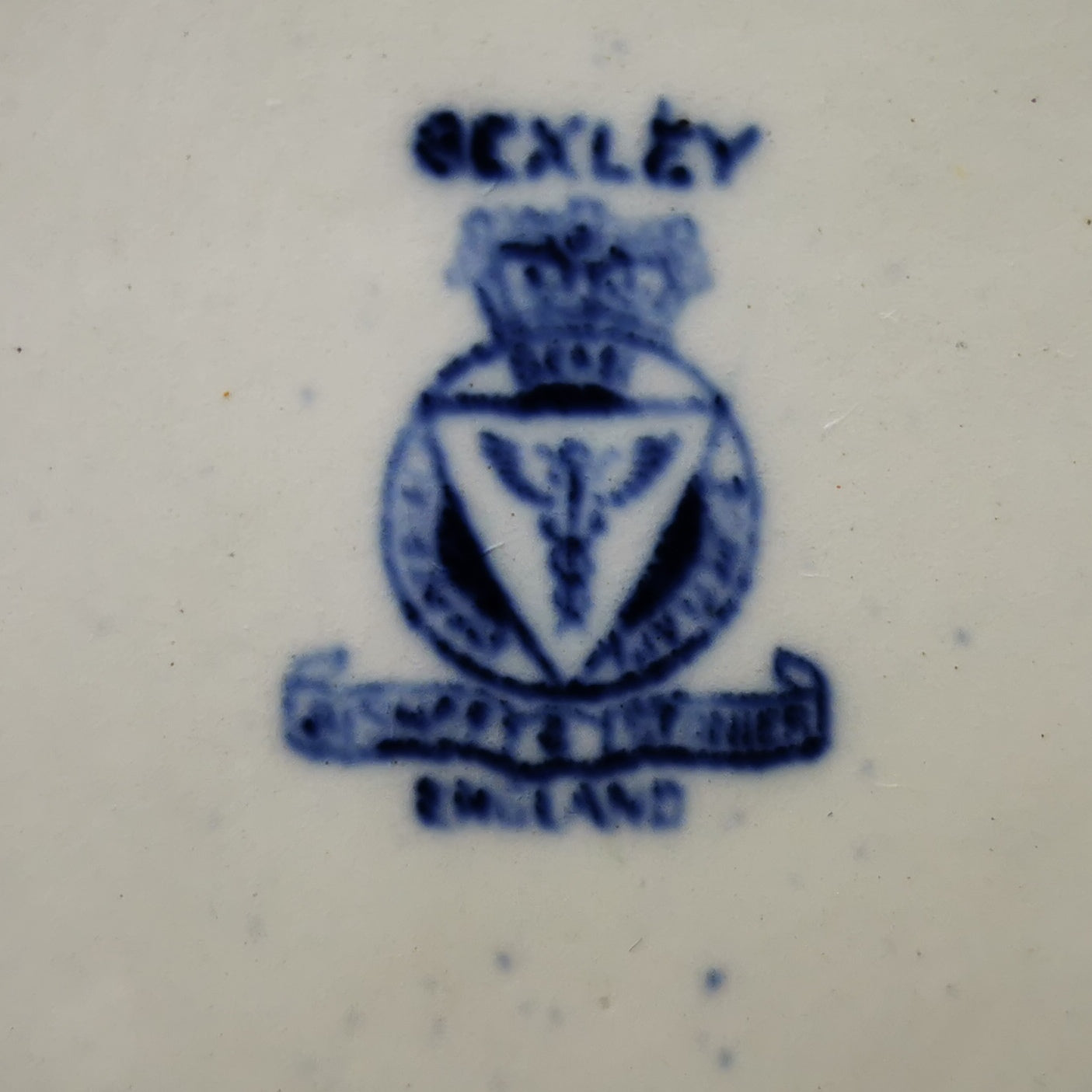 Antique Bishop and Stonier Blue and White China Bexley Tureen Stand 1899 - 1909