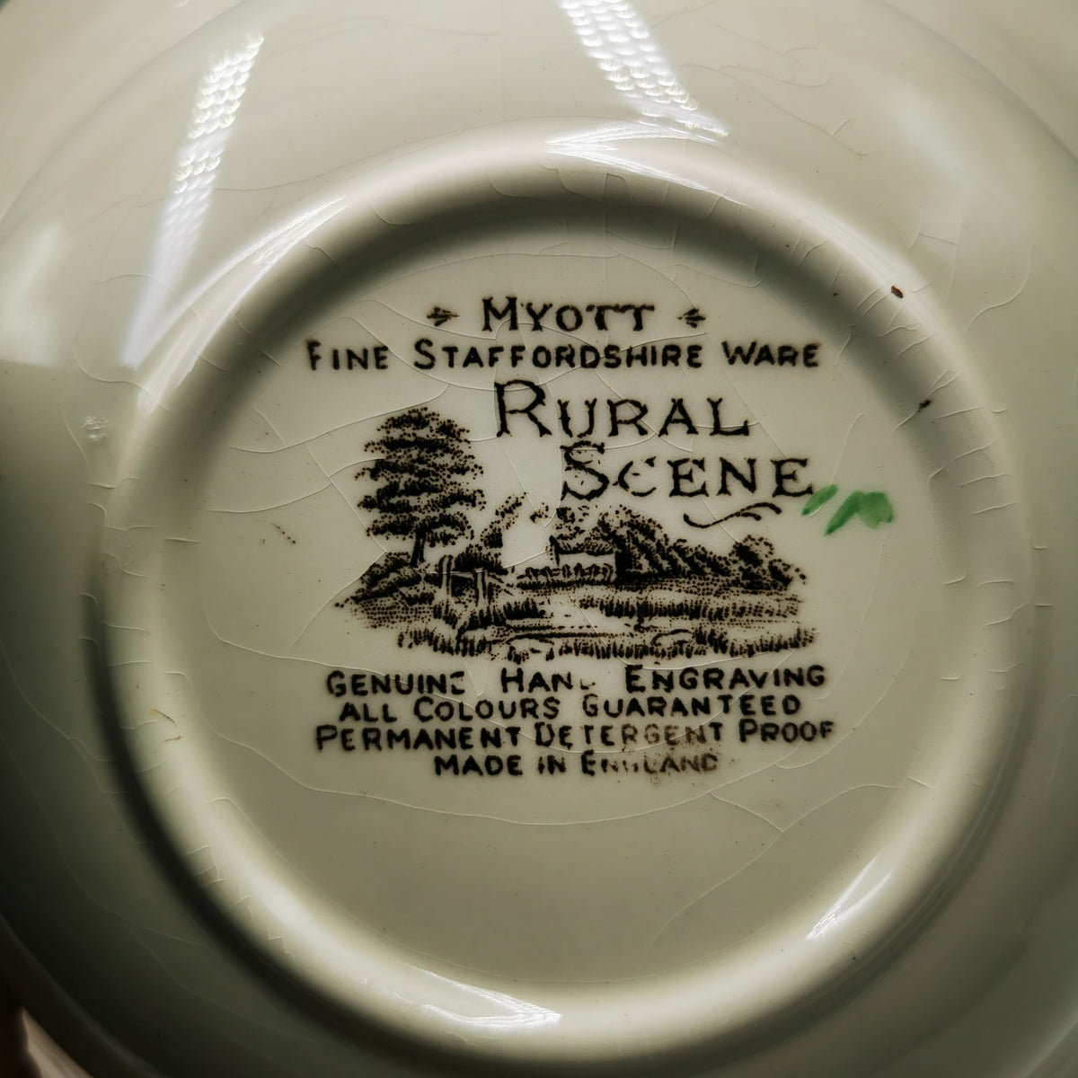 Myott China Rural Scene English Serving Bowl