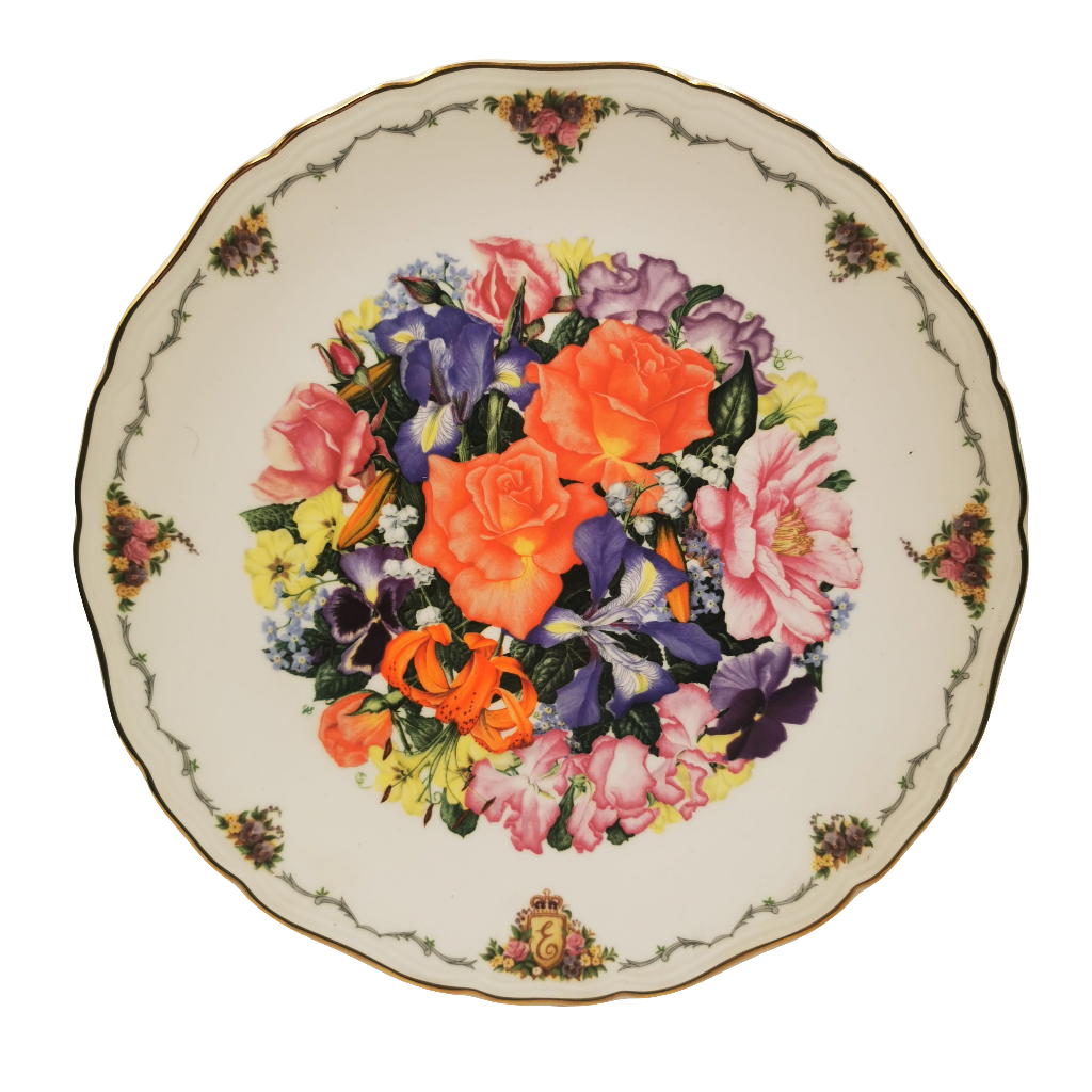 Royal Albert China The Queen Mother's Favourite Flowers Finale Plate