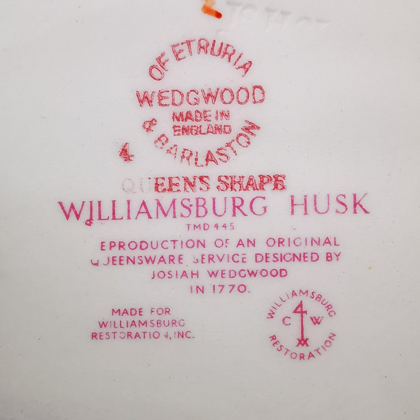 Wedgwood-China-Williamsburg-Husk-Queens-Shape-10-inch-Oval-Serving-Bowl