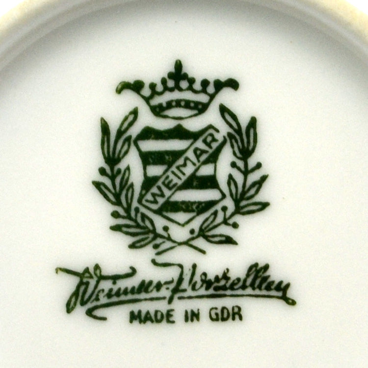 Vintage Weimar Porzellan Demitasse Espresso Cup and Saucer