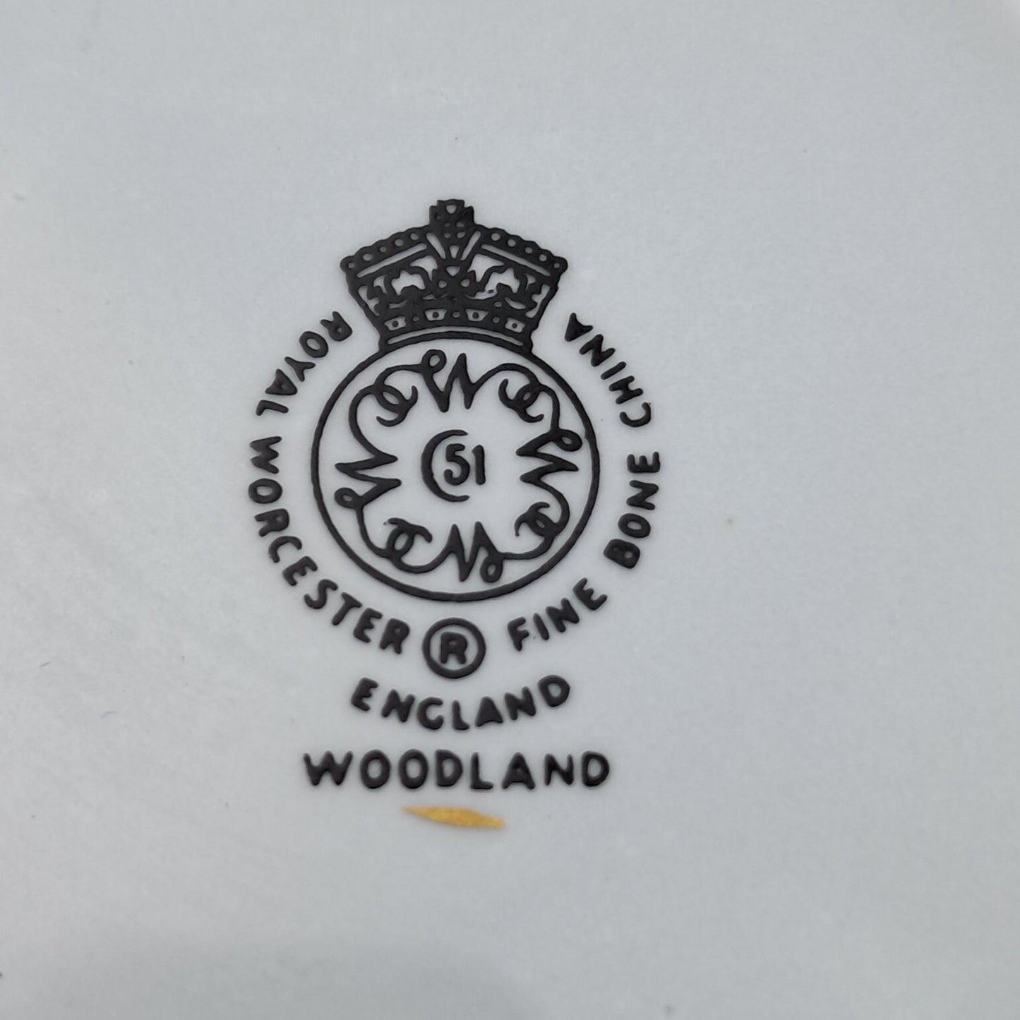 Vintage Royal Worcester Woodland Pattern samp