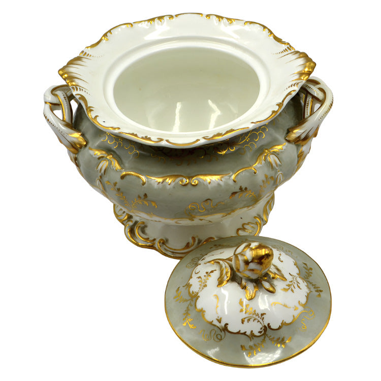 rockingham antique china sugar bowl 3666