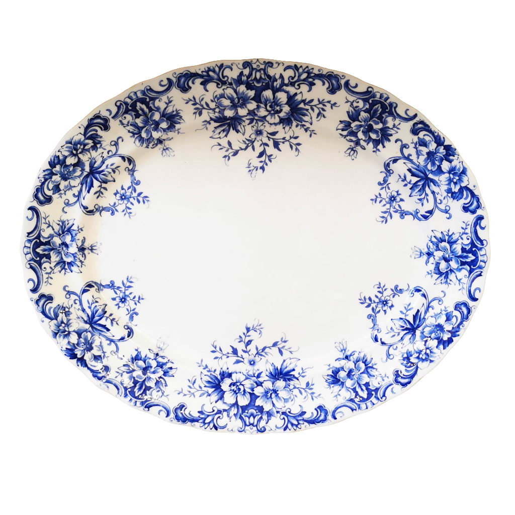 Keeling & Co Antique Kendal Blue & White 17.75-inch Serving Platter –  Vintage Farmhouse Antiques