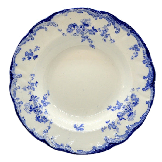 Antique Ridgway Chiswick Rd No 295284 Royal Semi Porcelain China Rimmed Soup Bowl