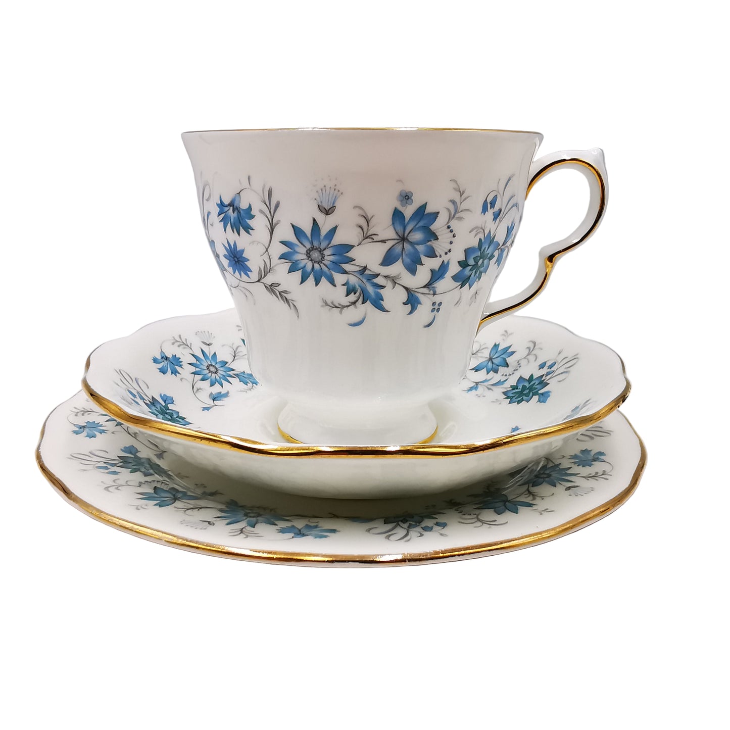 Colclough Doulton Braganza 8454 Bone China Teacup shape D Trio