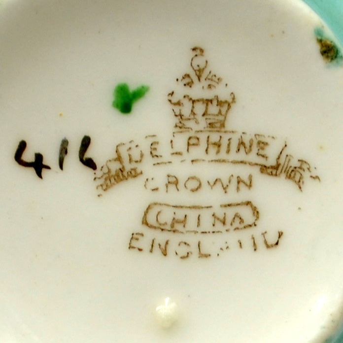 Antique J H Middleton & Co Delphine Crown China 416 Teacup Trio