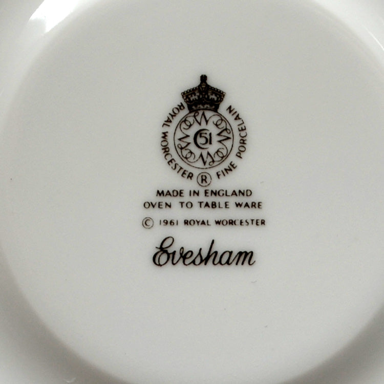 Royal Worcester China Evesham Gold Teacup and Saucer