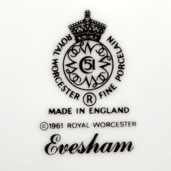 Vintage Royal Worcester China Evesham 10-inch Dinner Plate