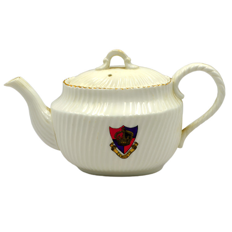 Antique Hewitt Brothers Willow Art Pottery China Exmouth Crested Teapo