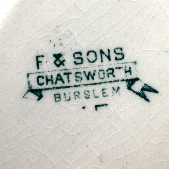 Antique Ford & Sons Chatsworth China 11-inch Oval Serving Platter