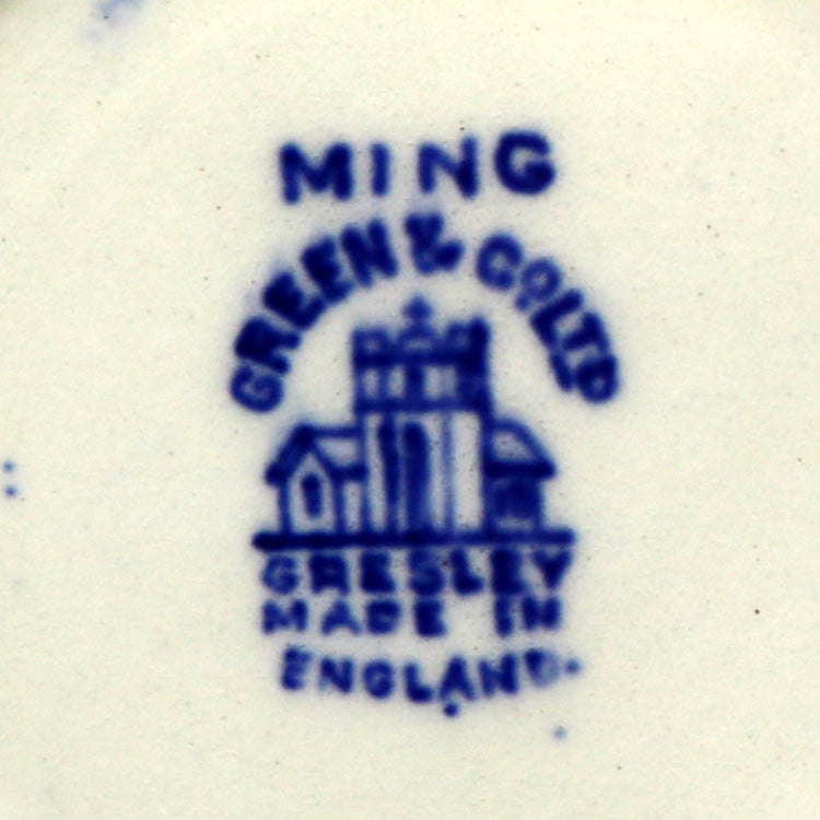 Antique T G Green & Co Gresley Blue and White China Ming Pattern Milk Jug