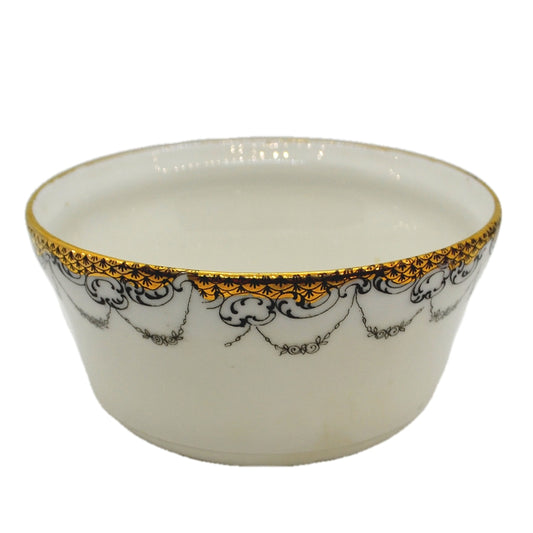 Antique Porcelain China Grey Ribbon Sugar Bowl