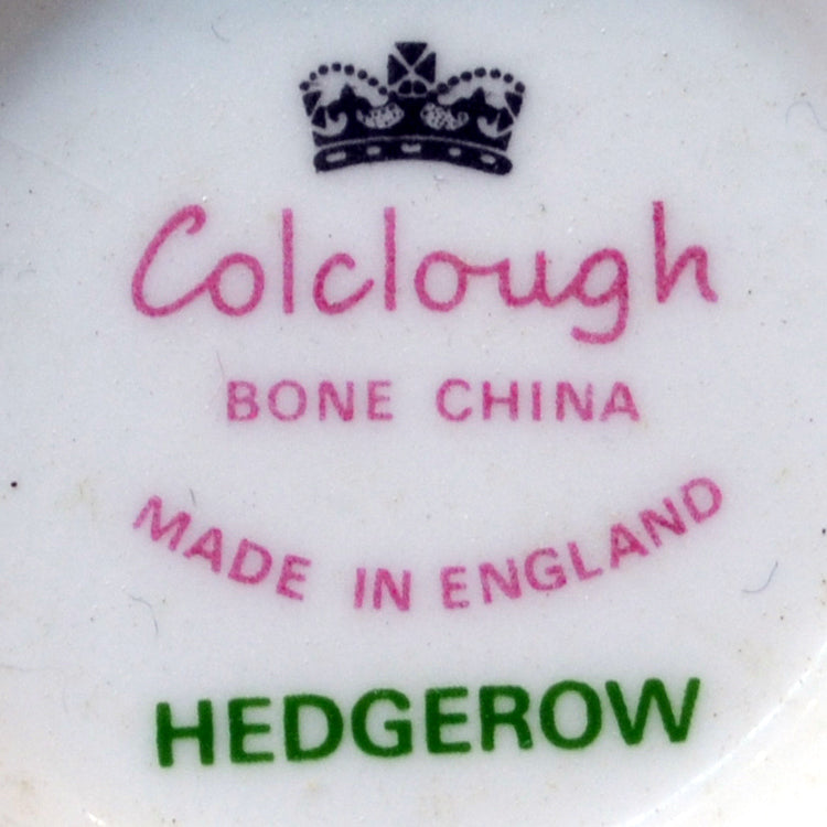 Colclough Hedgerow Bone China Shape D Tea Cup Saucer & Side Plate Trio
