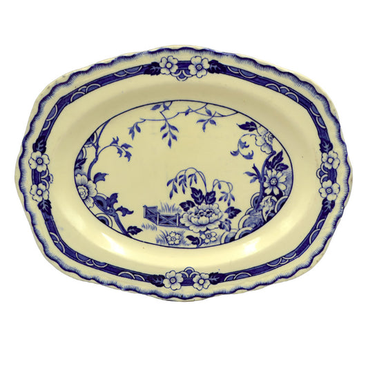 alfred meaking Jesmonde blue and white china platter