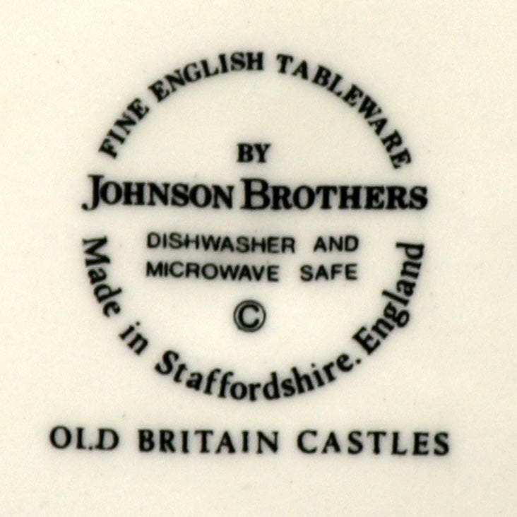 Johnson Bros Red and White Old Britain Castles Haddon Hill Side Plate