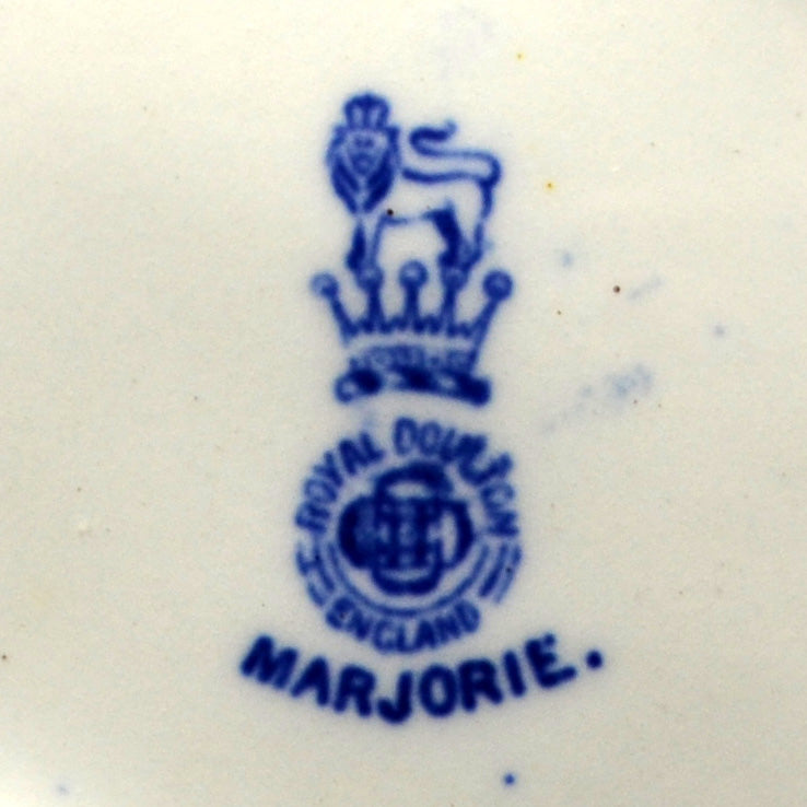 Royal Doulton China Marjorie D2425 Pattern Blue and White China Sauce Tureen Set