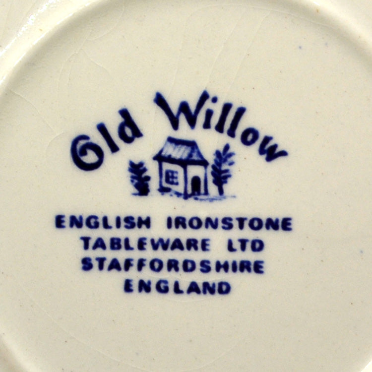 English Ironstone Tableware Ltd Blue and White Old Willow China Teacup and Saucer