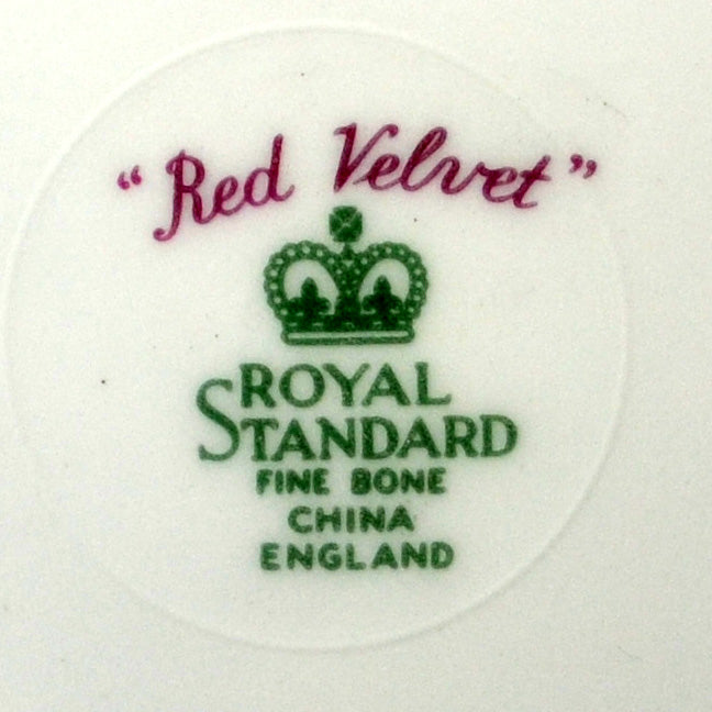 Royal Standard Red Velvet Floral china Side Plate