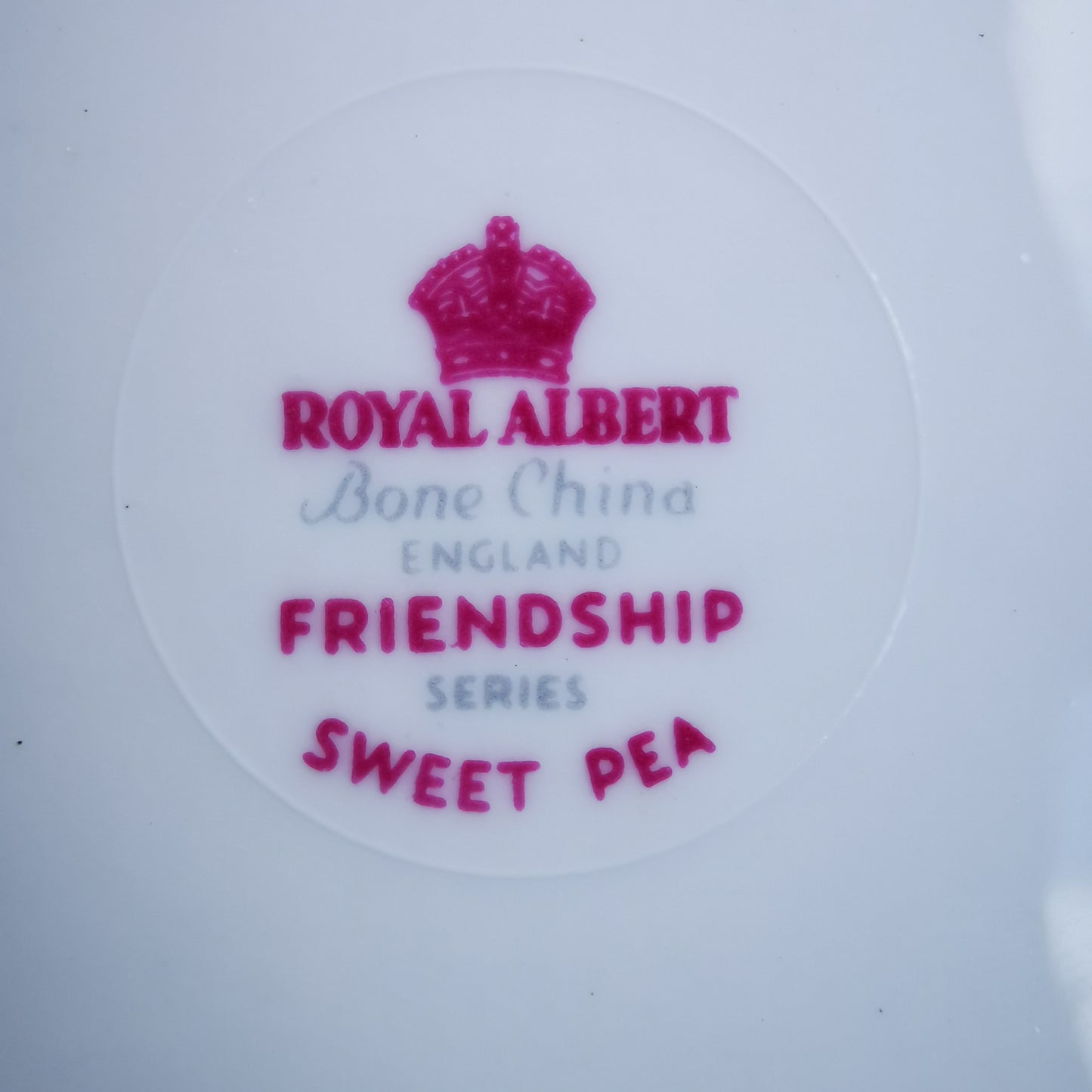 Royal Albert China Freindship Series Sweet Pea Teacup Saucer and Side Plate