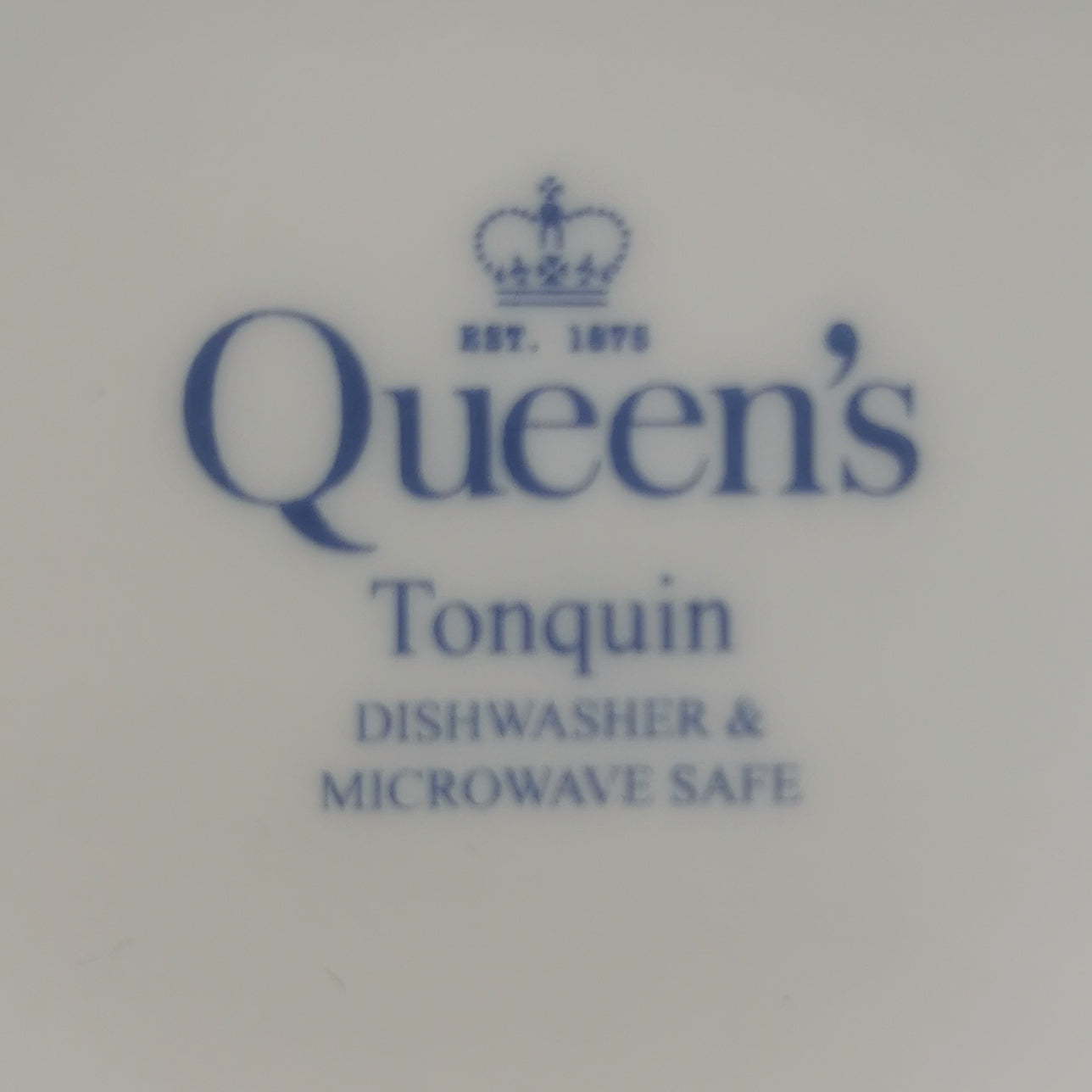 Queens Floral Blue and White China Pair of Porcelain Mugs