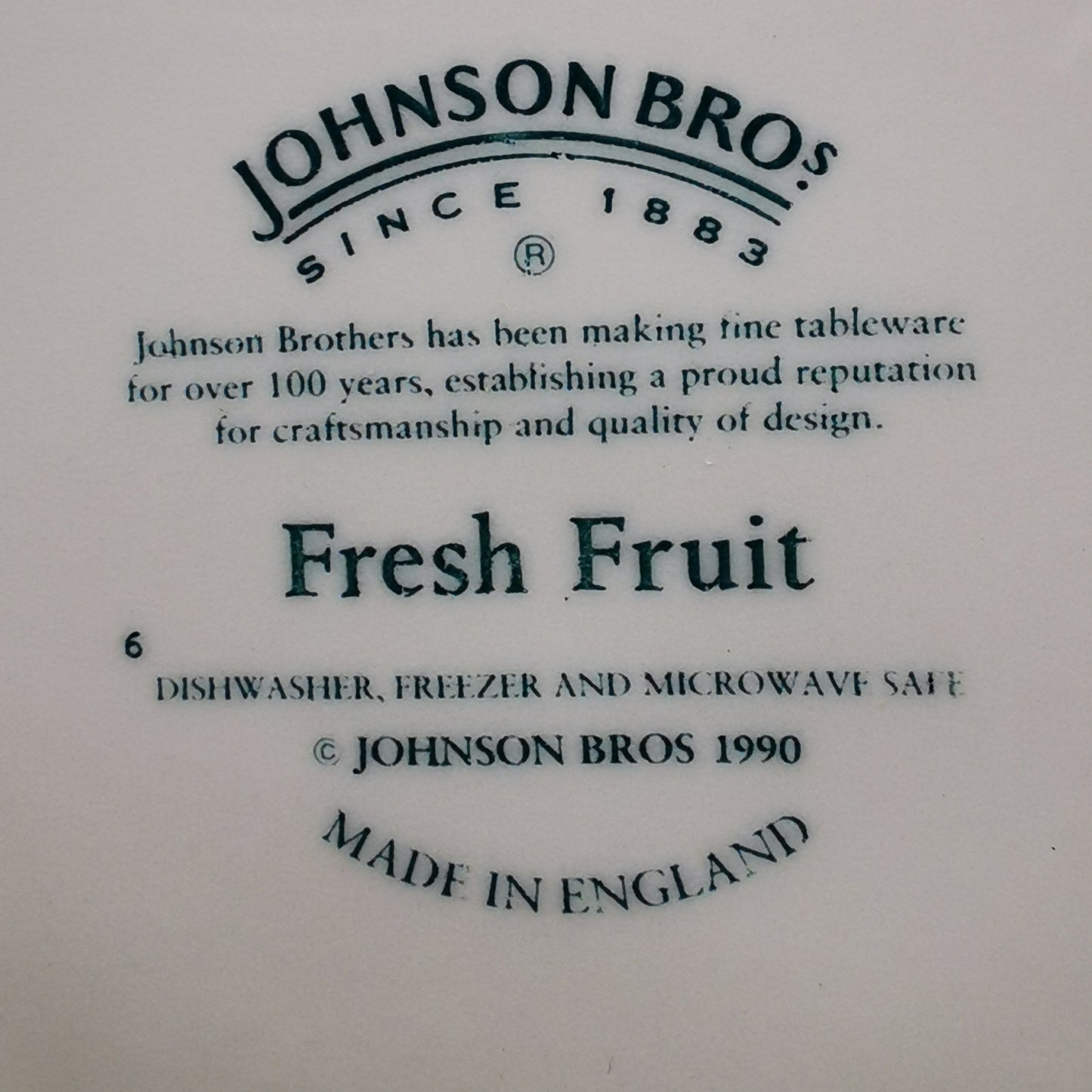 Johnson Brothers China Fresh Fruit Side Plate