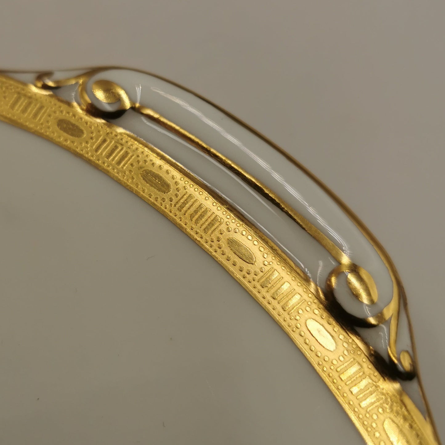 Minton Winchester K132 Gold and White China Cake Plate 1953