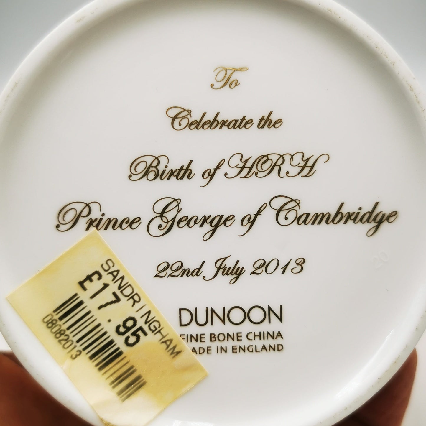 Dunoon China The Birth of Prince George 22nd July 2013 China Mug