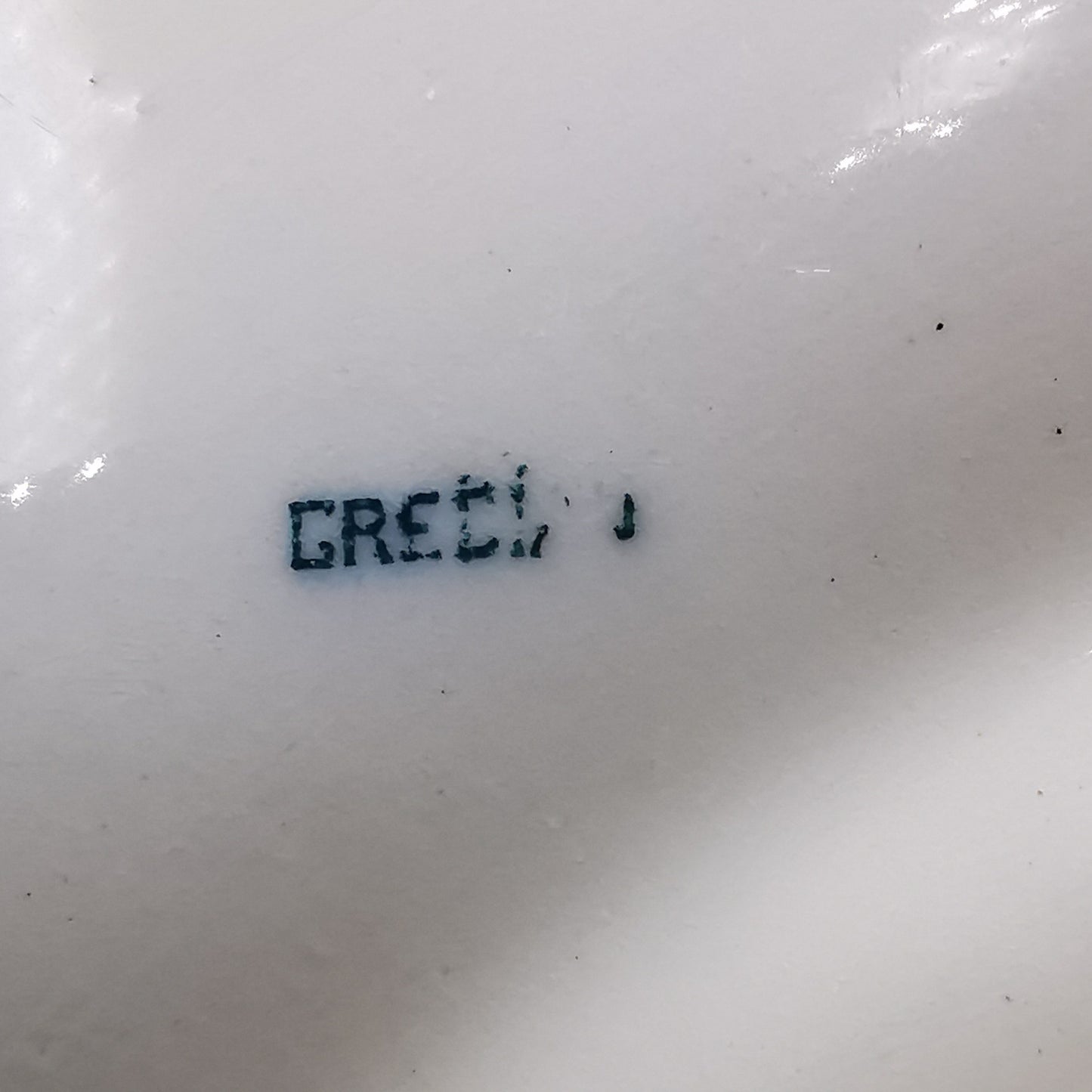 Antique Sampson Bridgwood Grecian Blue and White China Dinner Plate