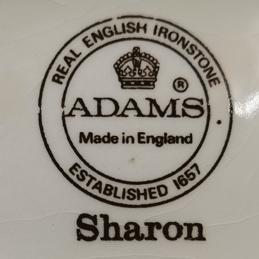 Adams Sharon Brown and White China Half-Pint Milk Jug