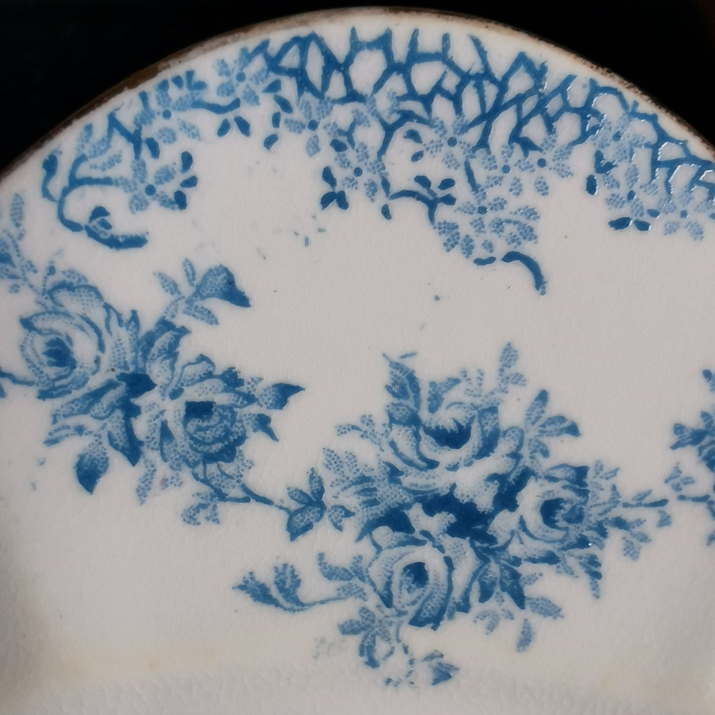 Antique Star China Company Paragon 1492 Blue and White Bone China Teacup Trio