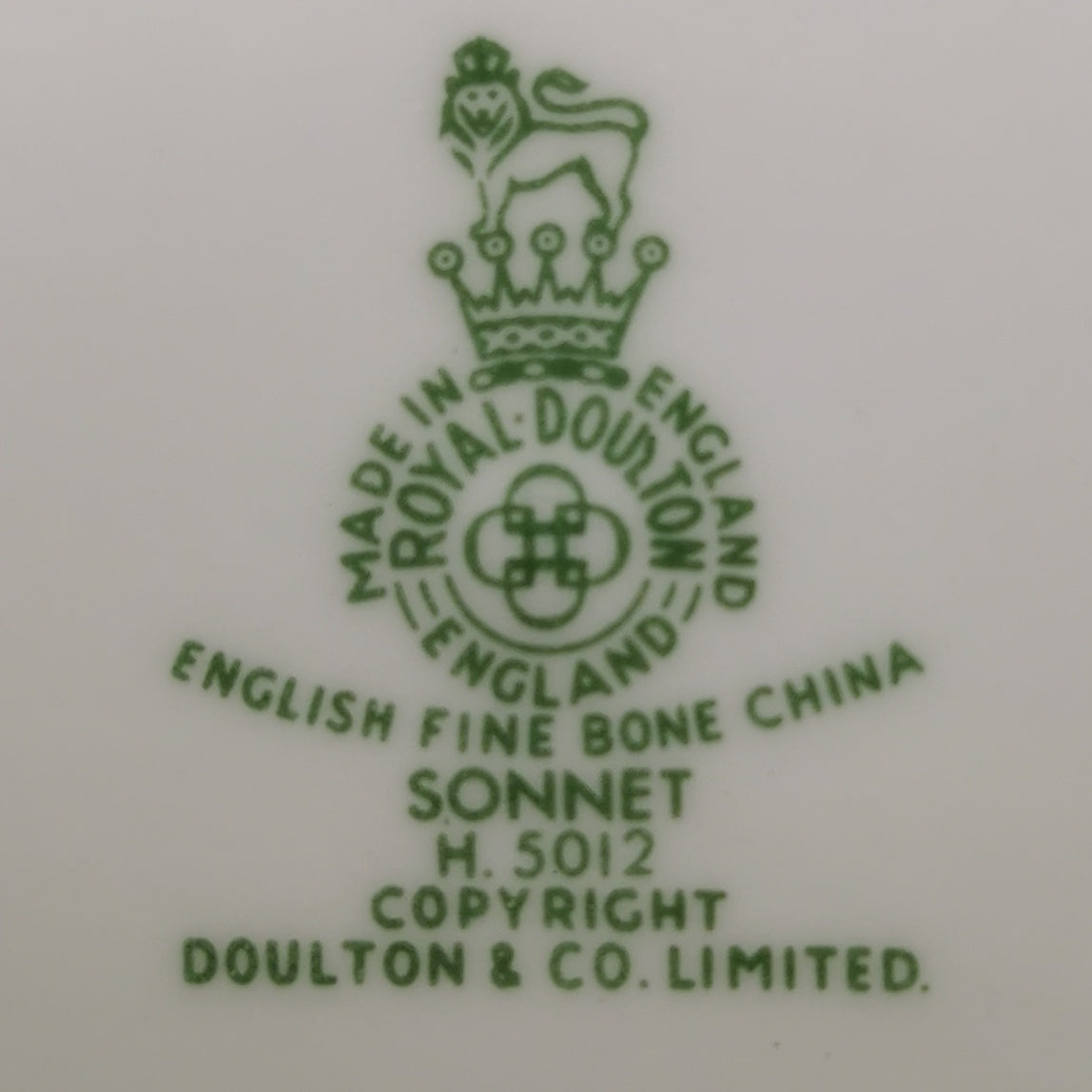 Royal Doulton Sonnet China H5012 Coffee Cup and Saucer