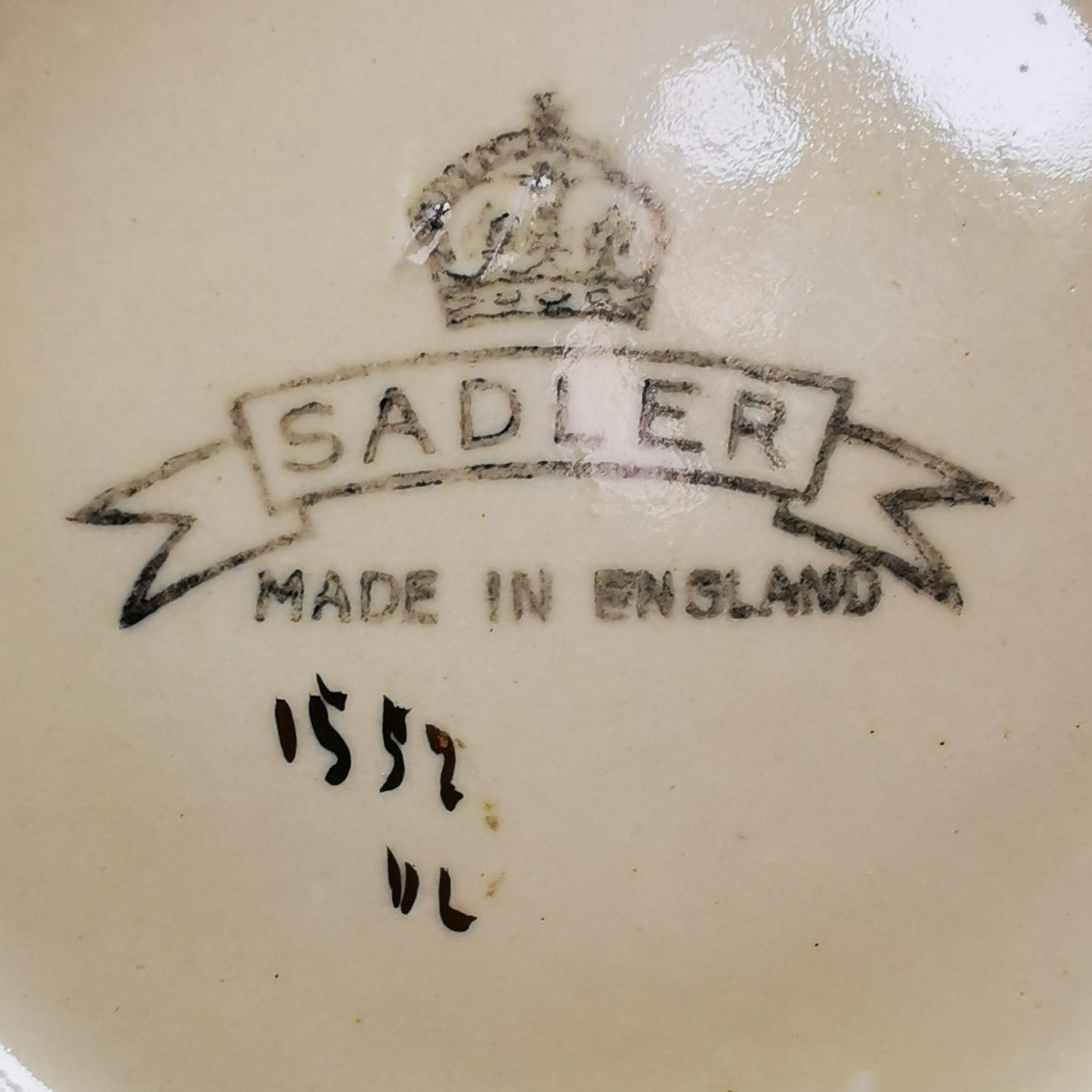 James Sadler China 1539 Gilt Swirl Teapot