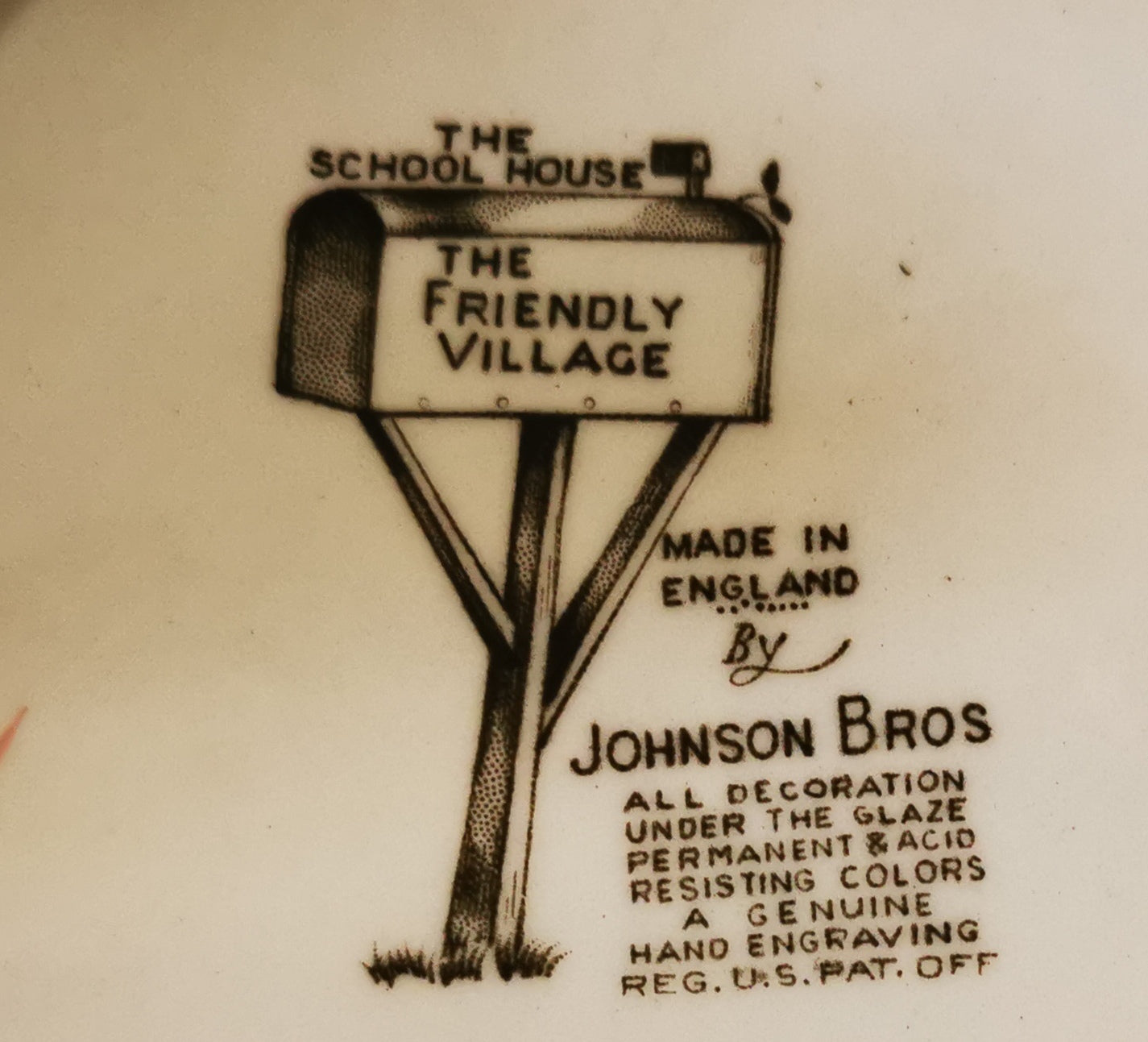 Johnson Brothers China The Friendly Village The School House 10.75-inch Dinner Plate