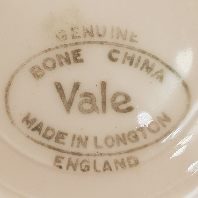H.J. Colclough Vale Pink Ground China Teacup Trio