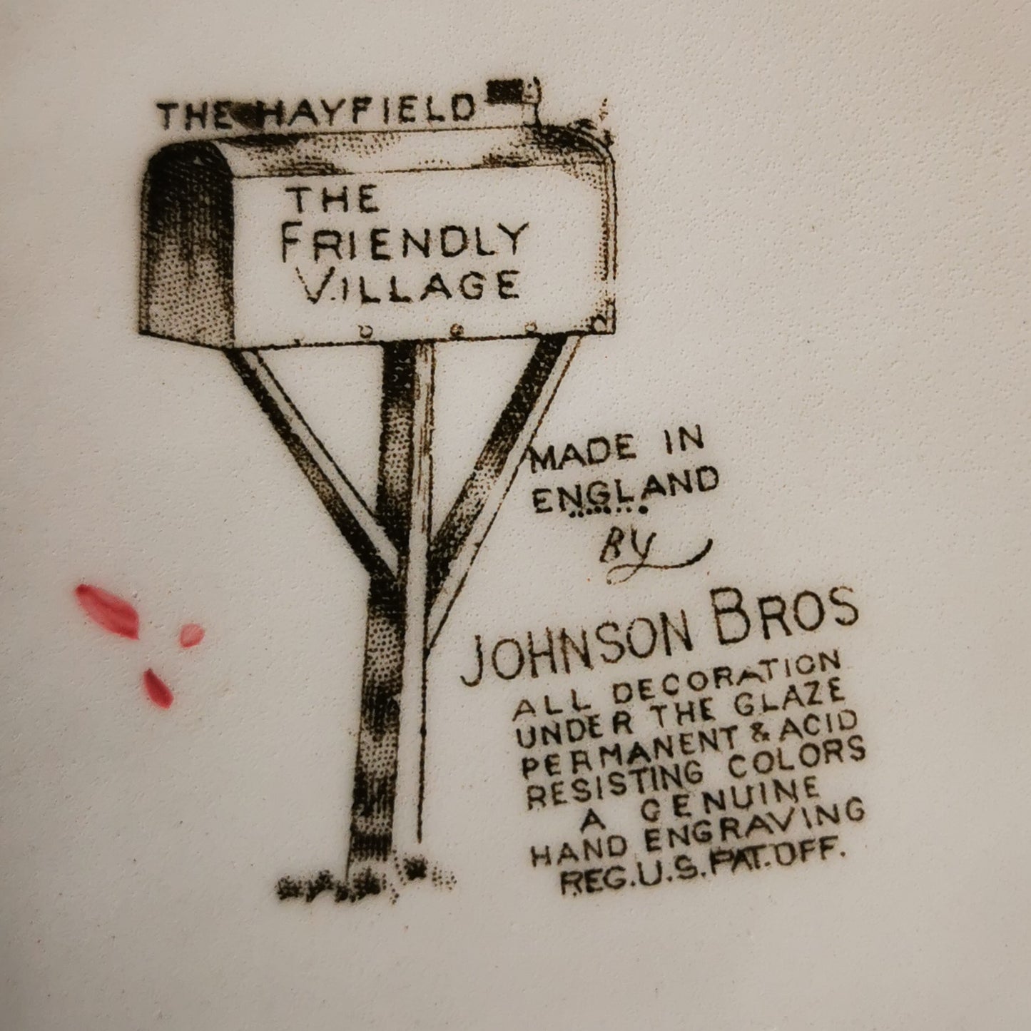 Johnson Brothers China The Friendly Village The Hayfield 10.75-inch Dinner Plate