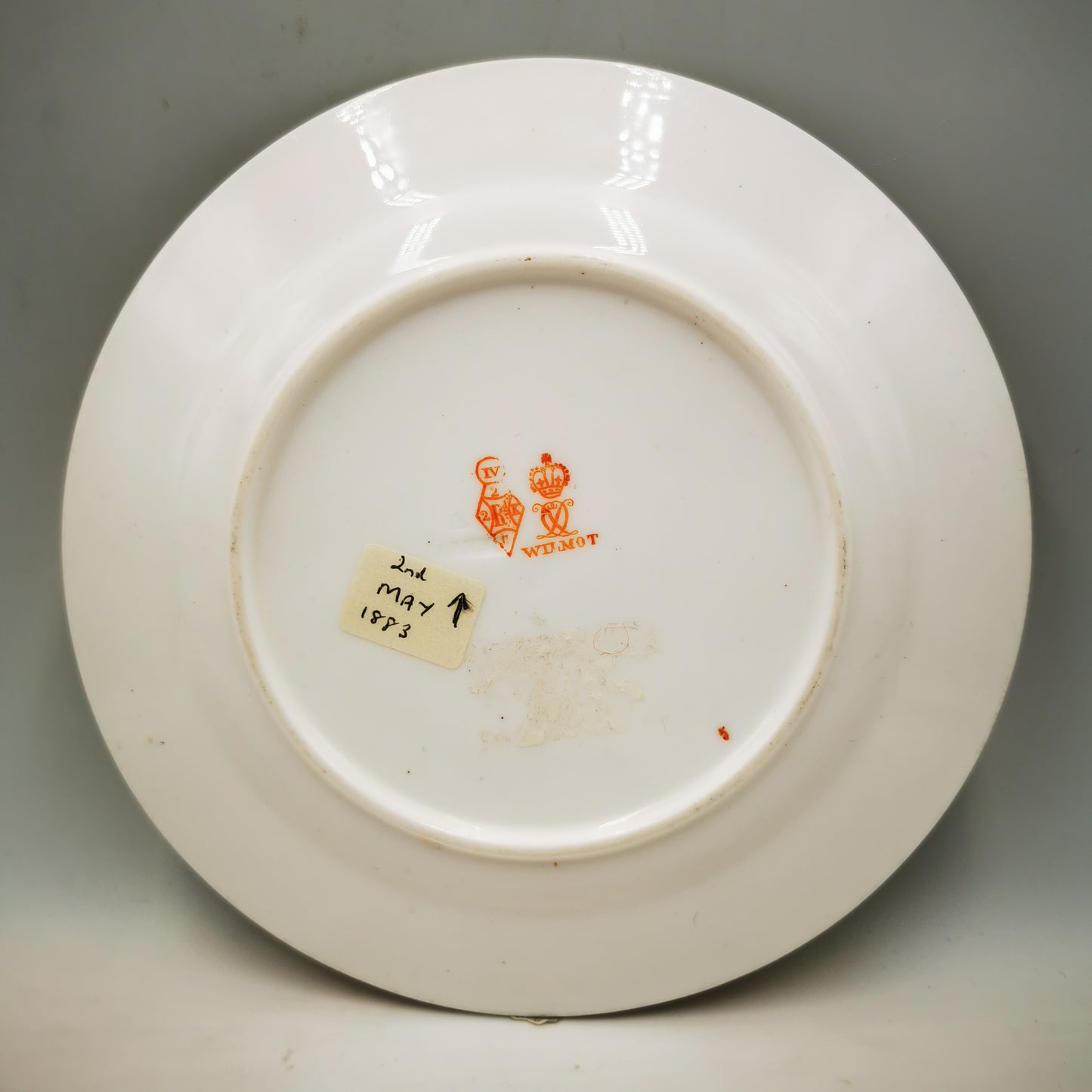 Antique Royal Crown Derby China Orange Wilmot Side Plate 1883